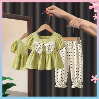 Girls set summer 2023 new fashionable childrens internet popular fried street two-piece set childrens baby girls summer clothes