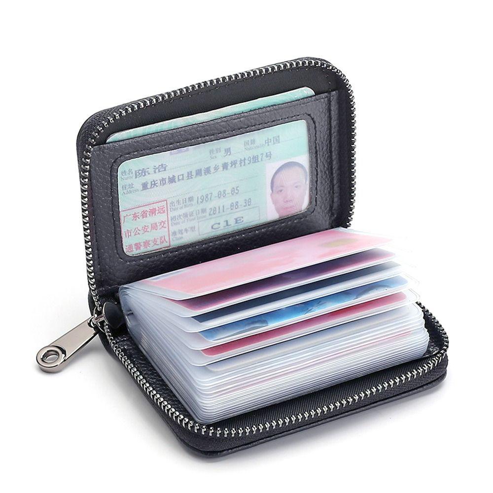 HOBBYIN กระเป๋าใส่บัตรเครดิตแฟชั่น มีซิป 20 ช่อง - รูปที่ 6