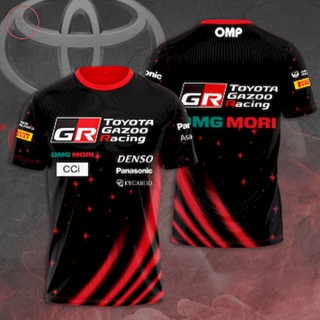 เสื้อยืด พิมพ์ลายแฟนเมด Toyota Gazoo Racing 3 มิติ ไซซ์ S-5XL