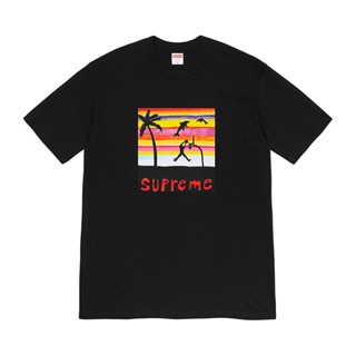 S-5XL Supre 21SS Tee Slam Dunk Shooting Button Rainbow Short Sleeve T-Shirt_08