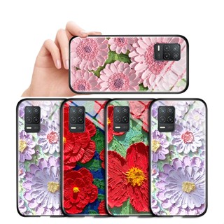 สําหรับ OPPO R15 Pro R17 Pro R9S Plus K10 INS ดอกไม้ กันกระแทก เคสมันวาว กระจกนิรภัย เคสด้านหลัง