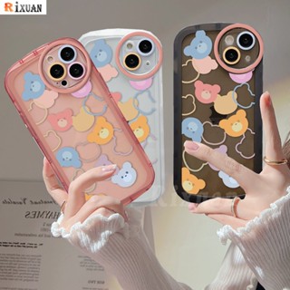 เคสโทรศัพท์มือถือแบบใส กันกระแทก ลายหมีน่ารัก หลากสี สําหรับ Realme 10 4G Realme C33 C35 C31 C30 C11 C21Y C25Y 5 5i 5S 6i C25 C15 C12 C2 C3 C1 Narzo 50A Prime A1K