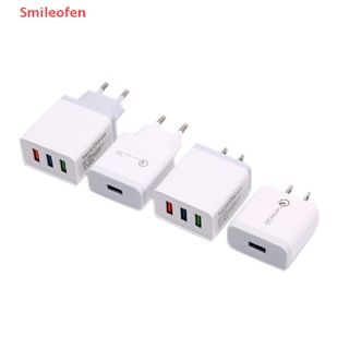 [Smileofen] อะแดปเตอร์ชาร์จ USB 3.0 18W ชาร์จเร็ว US EU