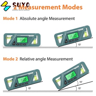 Suyo เครื่องวัดมุมดิจิทัล ความแม่นยําสูง 360° ไม้โปรแทรกเตอร์ อิเล็กทรอนิกส์ วัดเอียง