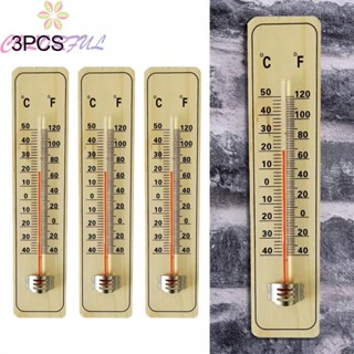 【COLORFUL】3PCS Traditional Wooden /Garden Thermometer /Wall Mounting With C &amp; F Reading