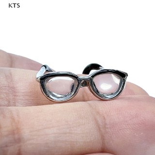 Kts แว่นตาโลหะจิ๋ว พร้อมเลนส์ สไตล์เรโทร สําหรับตกแต่งบ้านตุ๊กตา