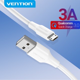 Vention สายชาร์จ Micro USB 3A ชาร์จเร็ว สายแจ็กเก็ต PVC เข้ากันได้กับโทรศัพท์มือถือ Xiaomi / Samsung