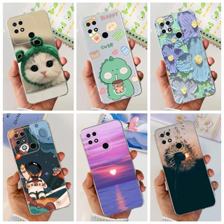 เคสโทรศัพท์ซิลิโคน TPU แบบนิ่ม ลายไดโนเสาร์ แมวน่ารัก สําหรับ Xiaomi Redmi 10C 10A 10 2022 Redmi10