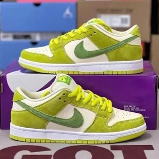 Dunk รองเท้าผ้าใบลําลอง ข้อสั้น สีเขียวแอปเปิ้ล เหมาะกับการเล่นกีฬา สเก็ตบอร์ด สําหรับผู้ชาย และผู้หญิง