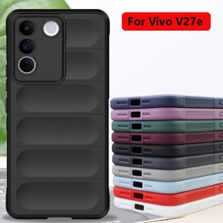 เคสโทรศัพท์มือถือ ซิลิโคนนิ่ม ป้องกันกล้อง กันกระแทก สําหรับ Vivo V27e V27 Pro VivoV27 VivoV27e 5G