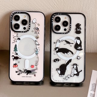 【Play Cat】casetify เคสโทรศัพท์มือถืออะคริลิค ดูดซับแม่เหล็ก คุณภาพสูง สําหรับ iPhone 14 Pro max 13 13 Pro max 11 Pro max 14 14Pro 12 12Pro 12 Pro max 13Pro