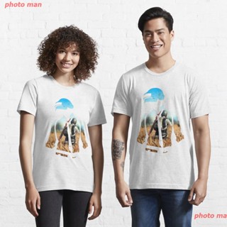 เสื้อวินเทจผญ เสื้อทหาร photo man เสื้อยืดผู้ชาย PUBG MOBILE PUBG Essential T-Shirt women Tee_01