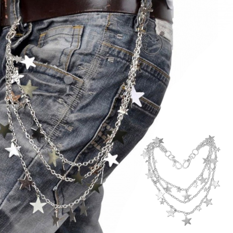 WIN Pocket เอว Chain Street Hip Hop Jean Chain Unisex Star Belly เอว Chain