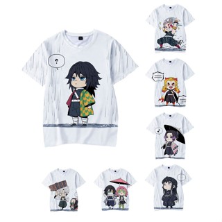 ∈2020 anime digital printing short-sleeved 3D T-shirt for couples, Ghost Slayer s surrounding plus_08