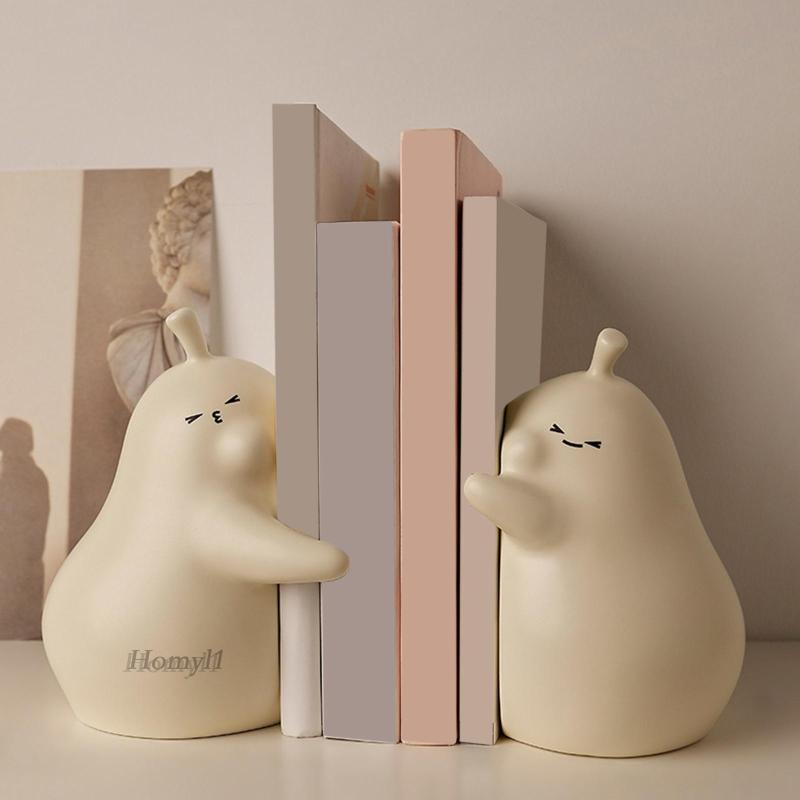 [Homyl1 ] กอดลูกแพร ์ Book Stand Bookend เทศกาลของขวัญชั ้ นวางหนังสือเครื ่ องประดับ