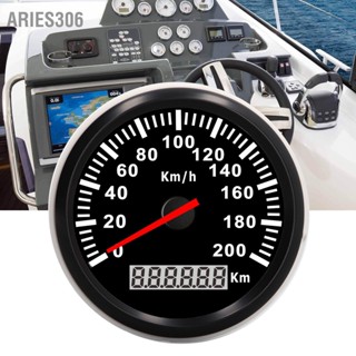 Aries306 85mm/3.35in Speedometer มาตรวัดระยะทาง IP67 กันน้ำพร้อมไฟพื้นหลังสีแดงสำหรับเรือยอร์ช