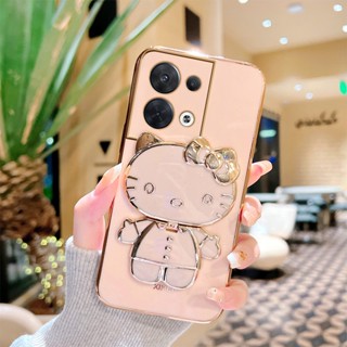 เคสโทรศัพท์มือถือ กันกระแทก ลายแมว KT พร้อมที่ตั้งวาง แฟชั่น สําหรับ OPPO Reno8 T Reno8 Reno8 Z Reno8 Pro Reno8 Pro+ Reno7 Reno7 Z Reno7 Pro