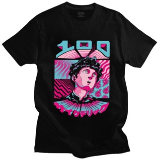 เสื้อยืดแขนสั้น ผ้าฝ้าย 100% พิมพ์ลายการ์ตูน Mob Psycho 100 แฟชั่นคลาสสิก สําหรับผู้ชาย_08