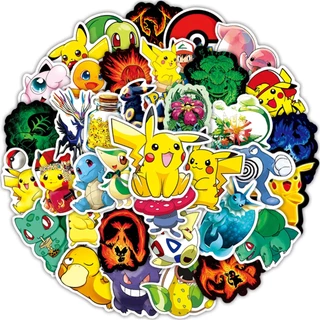 50/10 ชิ้น สติกเกอร์โปเกม่อน Kawaii Pikachu สเก็ตบอร์ด จักรยาน กีตาร์ แล็ปท็อป เด็ก กันน้ํา สติกเกอร์ของเล่น