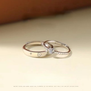 "The Little Prince and The Rose" Couple Ring Simple 1 Ring Couple New Small Design Joker Hand Jewelry Women