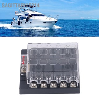 Sagittarius314 10 Way Fuse Block กล่องฟิวส์ยานยนต์กันน้ำ Auto Marine Blade Box 12‑36VDC