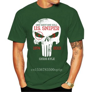 เสื้อยืดผ้าฝ้ายพิมพ์ลายแฟชั่น ใหม่ เสื้อยืด พิมพ์ลาย the Devil of Ramadi American Sniper Sniper สีฟ้า_03