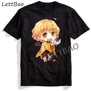 Demon Slayer T Korean Kids Kawaii Blade Of Ghost Graphic Round Cute Cotton Agatsuma Zenitsu Fashion Boys_08