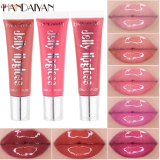 Handaiyan Candy Color Jelly Lip Gloss Moisturizing Waterproof Long Lasting Liquid Lip Gloss Nourishing Lip Cosmetic Veemm