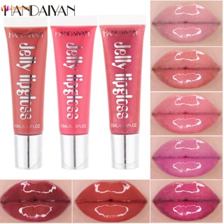 Handaiyan Candy Color Jelly Lip Gloss Moisturizing Waterproof Long Lasting Liquid Lip Gloss Nourishing Lip Cosmetic Veemm