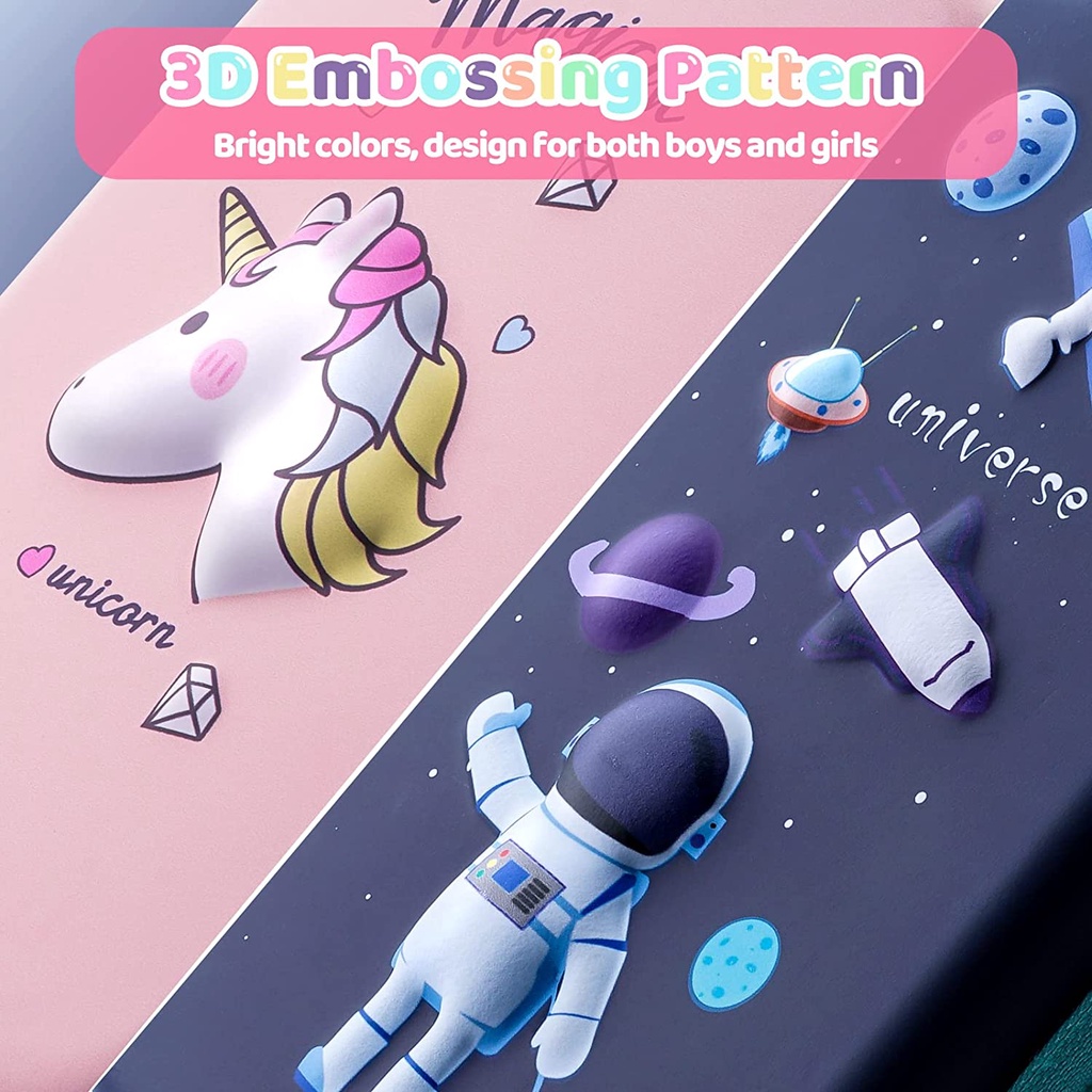 กระเป๋าดินสอ EVA กันน้ํา จุของได้เยอะ ลายการ์ตูนยูนิคอร์น 3D เหมาะกับของขวัญ เครื่องเขียน สําหรับเด็กนักเรียน