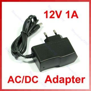 R* ปลั๊ก EU 1000mA 12V 1A AC สําหรับอะแดปเตอร์พาวเวอร์ซัพพลาย DC