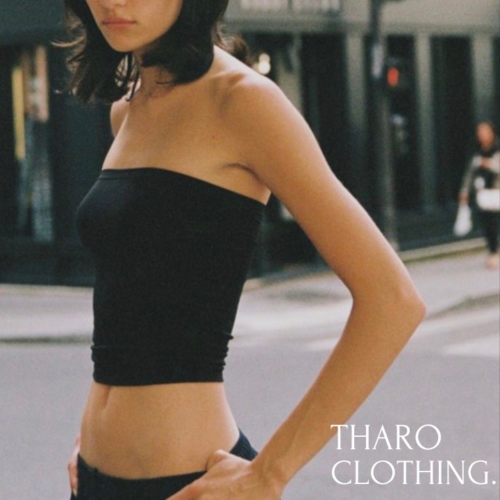 เสื้อเกาะอกตัวยาว Basic Strapless Top - Taro Clothing [AO00096]