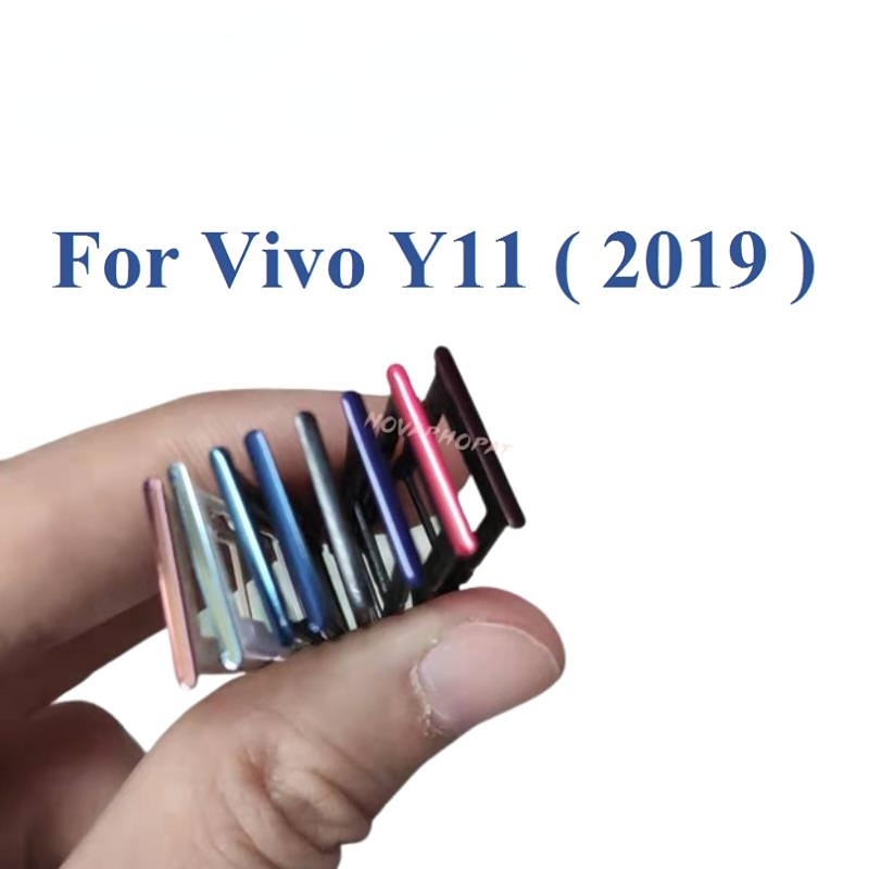 ยี่ห้อใหม่ซิมการ์ดถาดสําหรับVivo Y11 2019 1906ผู้ถือซิมสล็อตอะแดปเตอร์Reader Pin