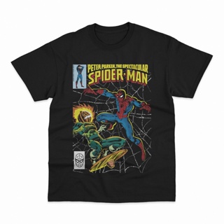 เสื้อยืด พิมพ์ลาย Spider-man VS Jack O Lantern Marvel Comic สไตล์วินเทจ คลาสสิก