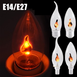 หลอดไฟเอฟเฟค E27 E14 Led Edison Bulb 220 230 240V สีแดงส้ม สไตล์วินเทจ สําหรับตกแต่ง