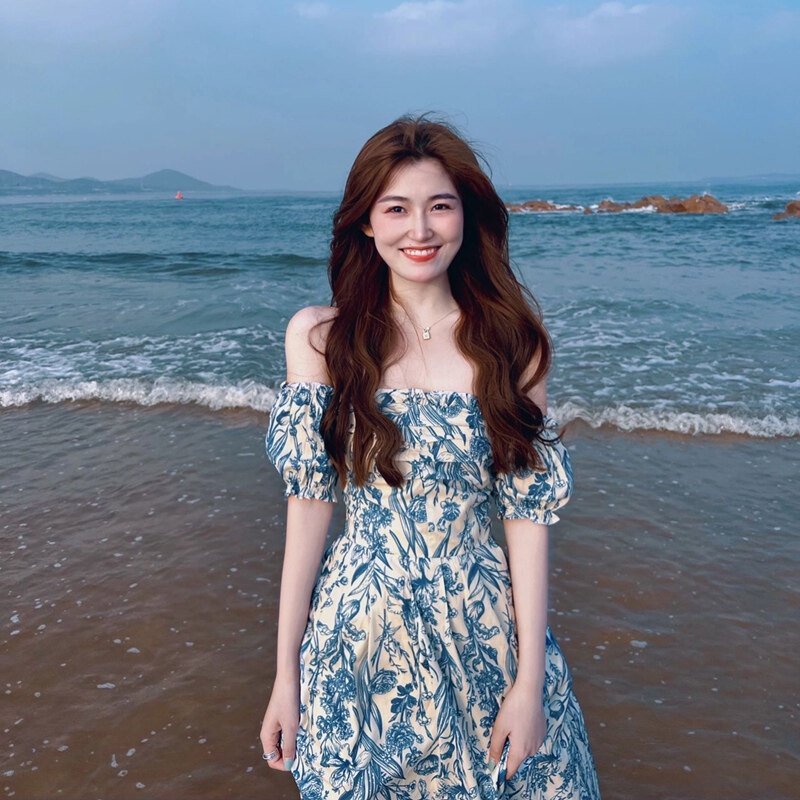 Hotgirl พร้อมส่งจากกทม เดรสผู้หญิงเดรส กระโปรงชายหาดสำหรับผู้หญิงชุดเดรสสายเดี่ยวลายดอกไม้สำหรับวันหยุดพักผ่อนริมทะเล ประกอบด้ว