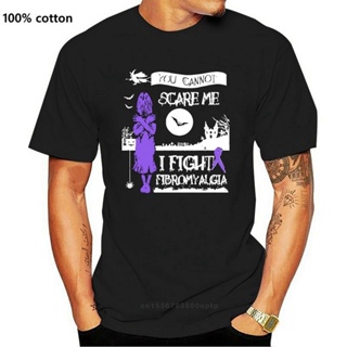 เสื้อผ้าผชเสื้อยืดแขนสั้น พิมพ์ลาย Brand You Cannot Scare Me I Fight Fibromyalgia สําหรับผู้ชายS-5XL