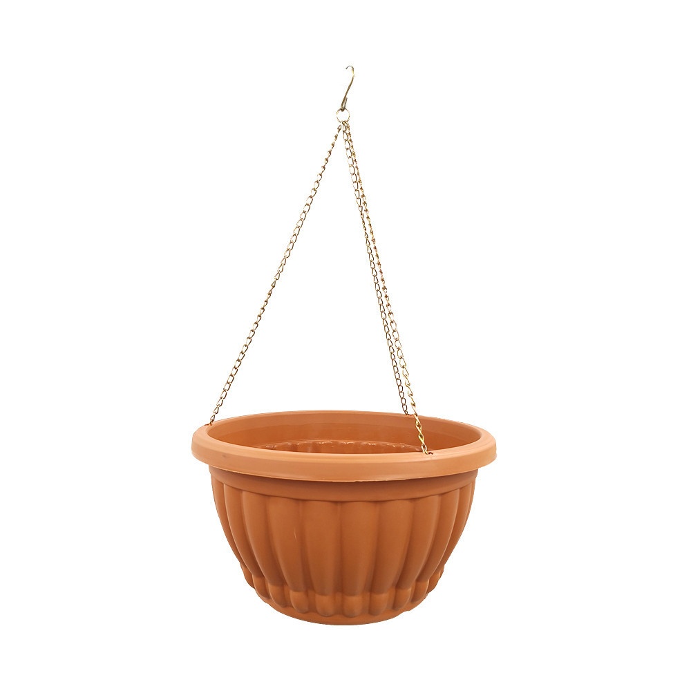 GlobalHouse Tree O กระถางพลาสติก  รุ่น KD7016 ขนาด 12นิ้ว สีน้ำตาล สินค้าของแท้คุณภาพดี