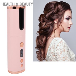 Health &amp; beauty เครื่องม้วนผมอัตโนมัติ เซรามิกไร้สาย จอ LCD หมุนแบบชาร์จได้ 4000mAH