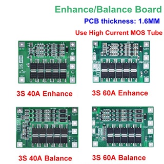 บอร์ดป้องกันแบตเตอรี่ลิเธียม 3S 60A Li-ion 18650 สําหรับสว่านมอเตอร์ HW-552