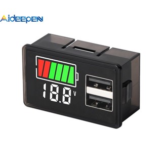 Aideepen USB Type-C DC8-30V แผงโวลต์มิเตอร์แบตเตอรี่รถยนต์ ต…