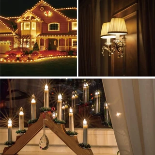 Vitange หลอดไฟ LED Edison E12 E14 E27 1W 2W 3W 4W 6W 8W C7 T22 C35 A19 G40 G80 ST45 ST64 หรี่แสงได้ สีขาวอบอุ่น สไตล์เรโทร สําหรับตกแต่งบ้าน
