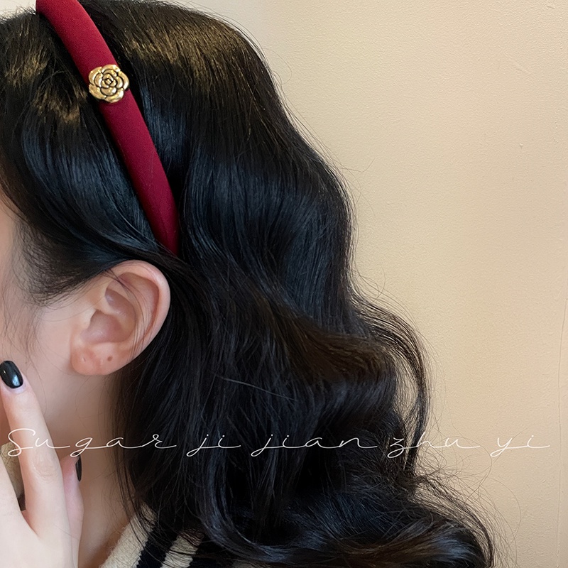 ใหม่ ที่คาดผม ลายดอกคามิเลีย สไตล์เรโทร เครื่องประดับ สําหรับผู้หญิง - รูปที่ 2