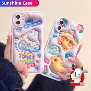 เคสโทรศัพท์มือถือ TPU กันกระแทก ลายไอศกรีม 3D สําหรับ Realme C15 C35 C33 C30 C30s C25 C25Y C21Y C31 C25s C12 C11 C17 C20 C20A 10 Pro 9i 8i 7i 6i 5i 5 Narzo 50A 50i Prime