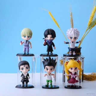 Sam โมเดลฟิกเกอร์ HUNTER×HUNTER GON Killua Kurapika Chrollo Feitan Biscuit ของเล่นสําหรับเด็ก 6 ชิ้น