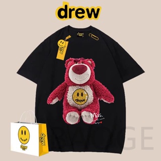 Drew strawberry bear joint t-shirt Justin Bieber house smiley men and women tide brand short sleeve_01