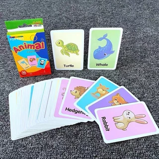 พร้อมส่ง การ์ดคำศัพท์ เพื่อการเรียนรู้ เสริมสร้างพัฒนาการเด็กของเล่นเด็ก
