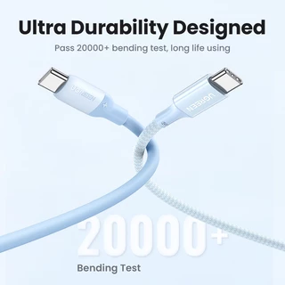 UGREEN สาย USB C 60W Type C ถึง Type C สําหรับ MacBook Samsung Huawei PD60W USB Type C สายชาร์จเร็วซิลิโคนเหลว
