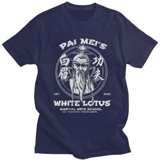 เสื้อยืดแขนสั้น ผ้าฝ้าย พิมพ์ลายภาพยนตร์ Tarantino Pai Mei สีขาว สําหรับผู้ชาย