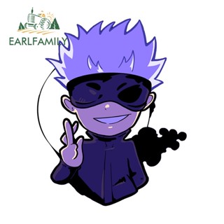 Earlfamily สติกเกอร์ไวนิล ลายอนิเมะ Jujutsu Kaisen ขนาด 13 ซม. x 10.4 ซม. สําหรับติดตกแต่งหลังคารถยนต์ รถจักรยานยนต์ สเก็ตบอร์ด